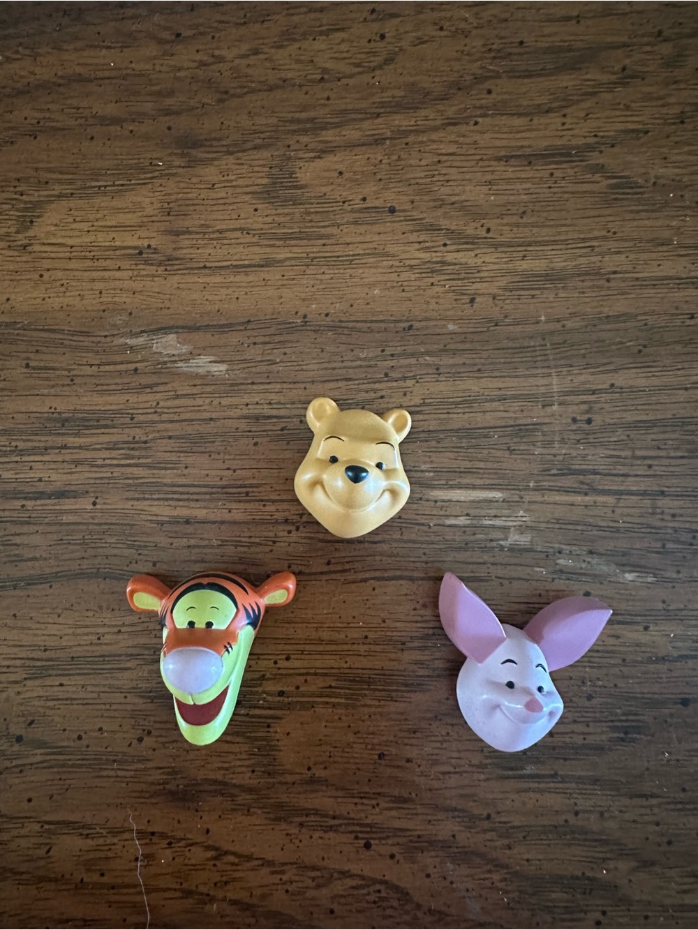 Set of 3 Vintage Winnie the Pooh Dresser Drawer Knobs Pulls Piglet Tigger #46302